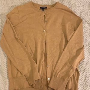 Lands End Camel Cardigan M